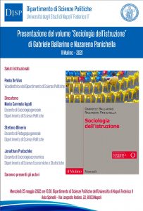 Presentazione del volume Sociologia dell'Istruzione di Ballarino e Panichella - Napoli 25 maggio 2021