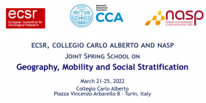 Spring School "Geography, Mobility and Social Stratification"