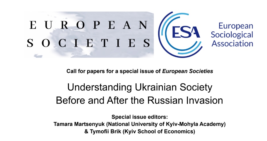 European Societies: call for papers "Understanding Ukrainian Society Before and After the Russian Invasion"
